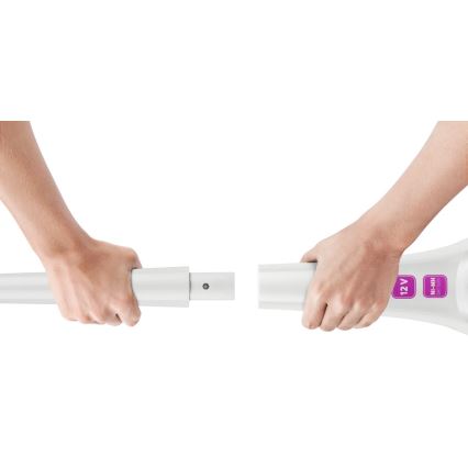 Sencor - Aspirateur-balai avec brosse rotative électrique 2en1 70W/12V 1800 mAh blanc/ rose