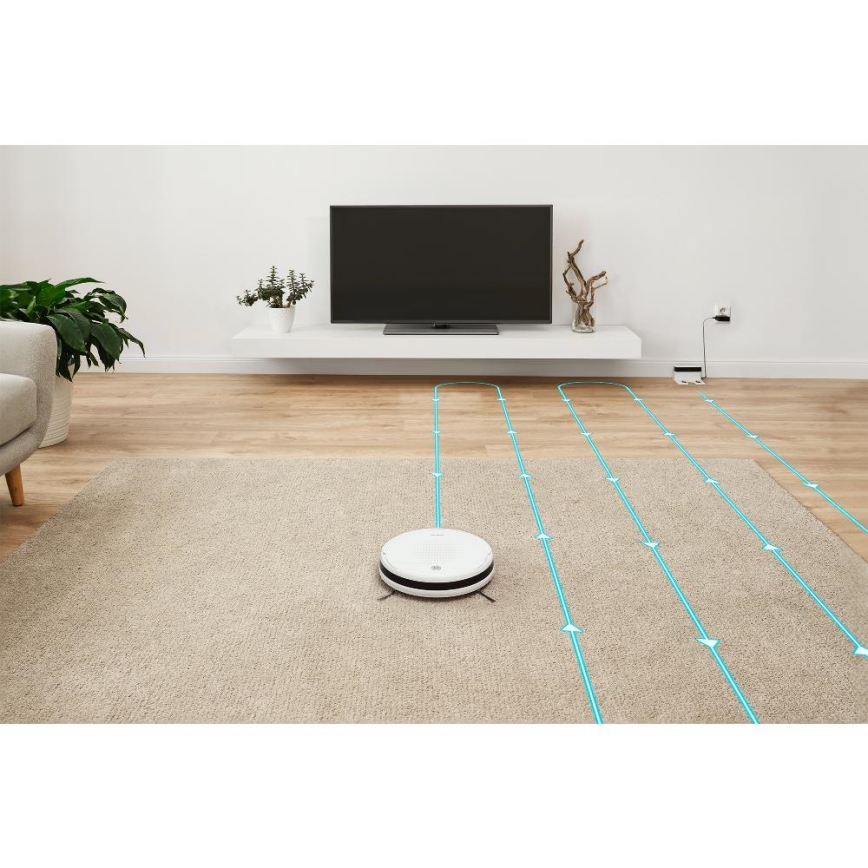 Sencor - Aspirateur robot avec une serpillère 2en1 18W/1500 mAh blanc + Télécommande