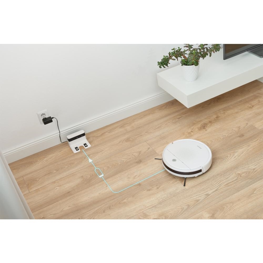 Sencor - Aspirateur robot avec une serpillère 2en1 18W/1500 mAh blanc + Télécommande