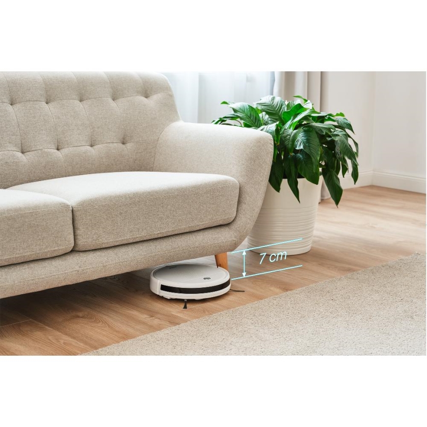Sencor - Aspirateur robot avec une serpillère 2en1 18W/1500 mAh blanc + Télécommande