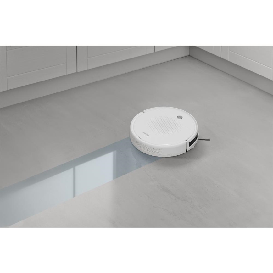 Sencor - Aspirateur robot avec une serpillère 2en1 18W/1500 mAh blanc + Télécommande