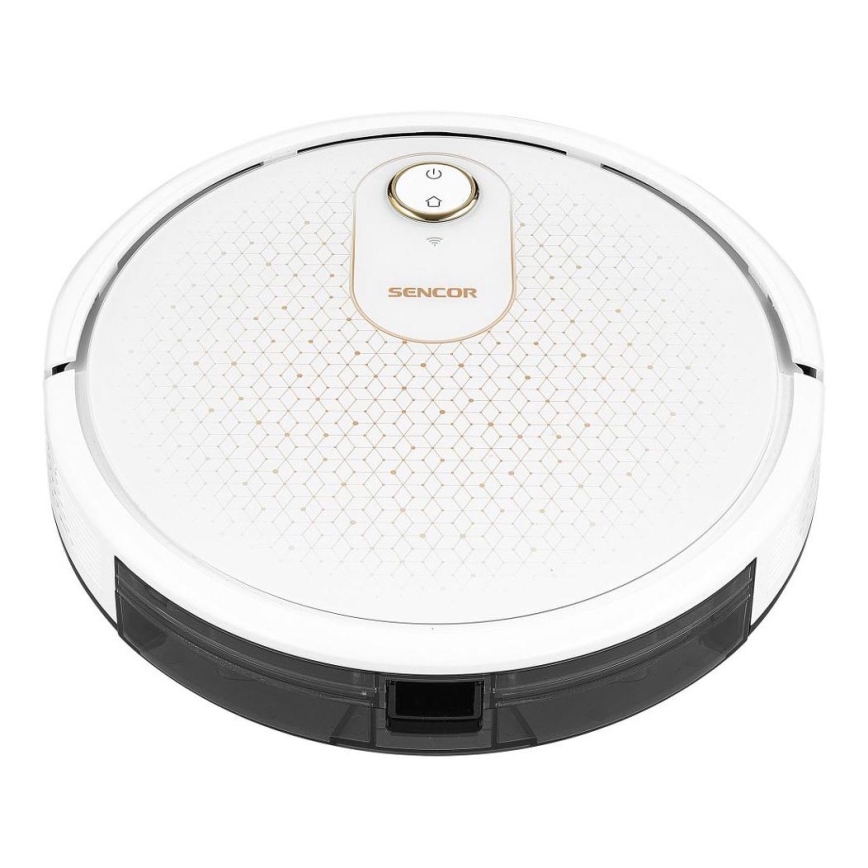Sencor - Aspirateur robot connecté avec une serpillère 2en1 28W/2600 mAh Wi-Fi blanc + Télécommande