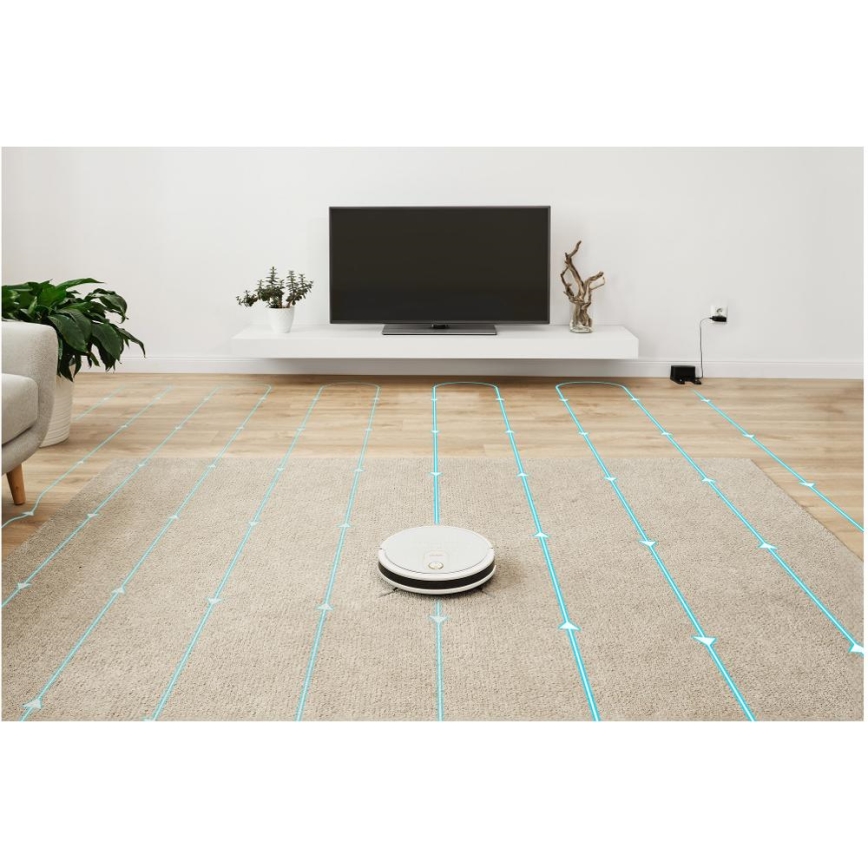 Sencor - Aspirateur robot connecté avec une serpillère 2en1 28W/2600 mAh Wi-Fi blanc + Télécommande