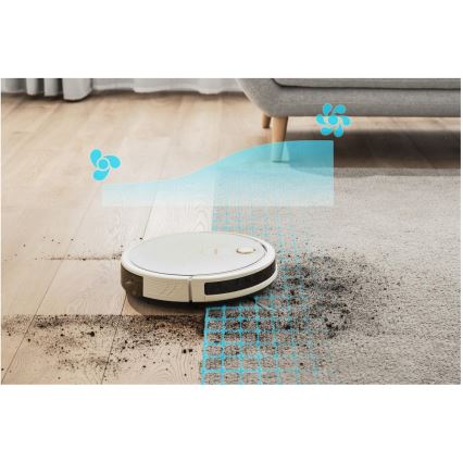 Sencor - Aspirateur robot connecté avec une serpillère 2en1 28W/2600 mAh Wi-Fi blanc + Télécommande