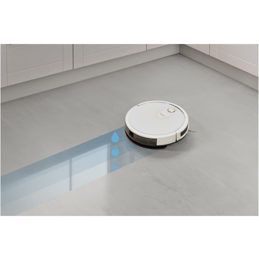 Sencor - Aspirateur robot connecté avec une serpillère 2en1 28W/2600 mAh Wi-Fi blanc + Télécommande
