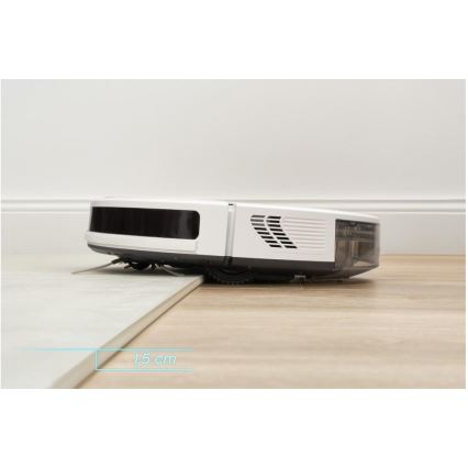 Sencor - Aspirateur robot connecté avec une serpillère 2en1 28W/2600 mAh Wi-Fi blanc + Télécommande
