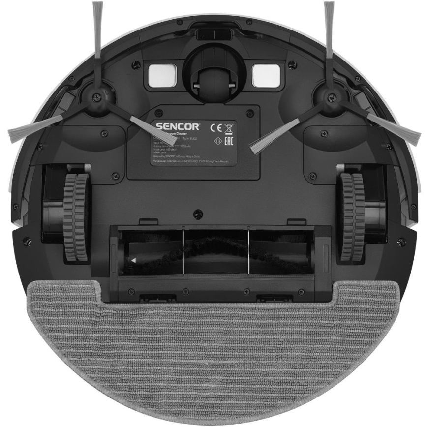 Sencor - Aspirateur robot connecté avec une serpillère 2en1 28W/2600 mAh Wi-Fi blanc + Télécommande