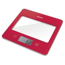 Sencor - Balance de cuisine numérique 1xCR2032 rouge
