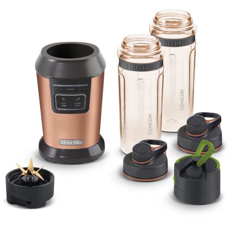 Sencor - Blender pour smoothies avec accessoires 800 W/230 V cuivré