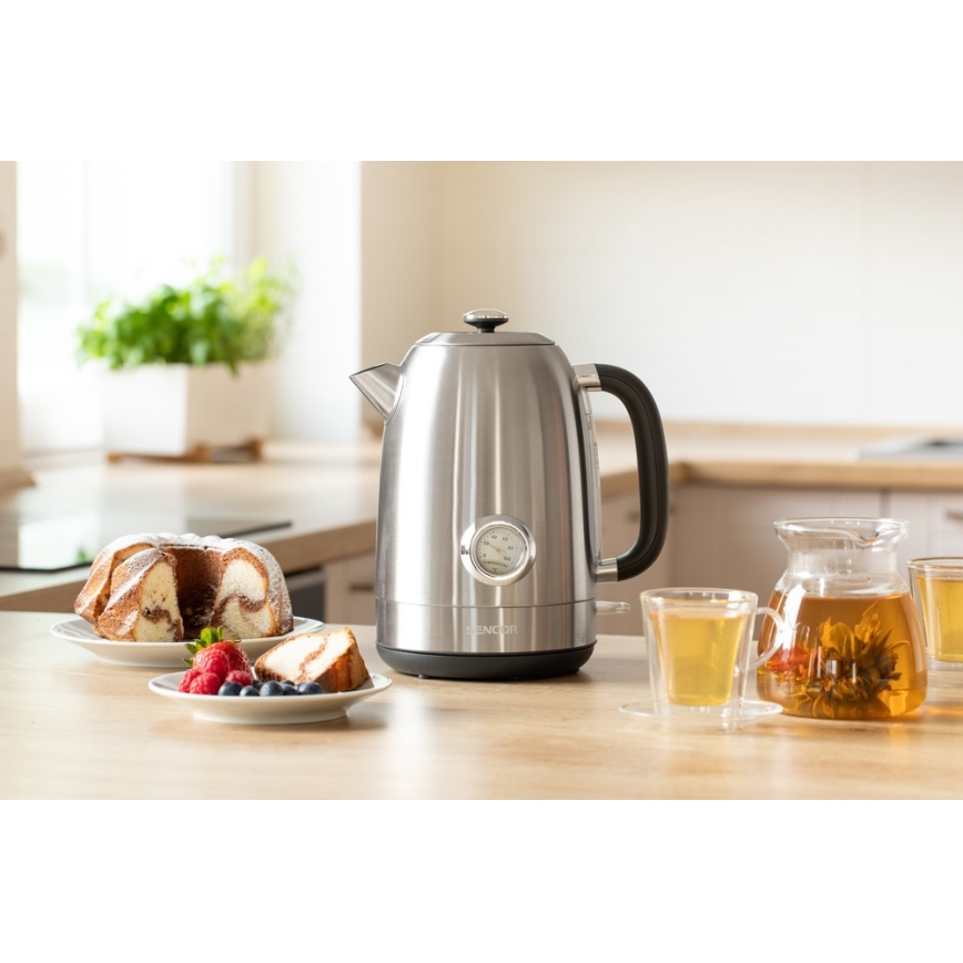 Sencor - Bouilloire 1,7 l 2200W/230V acier inoxydable