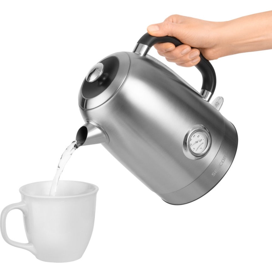 Sencor - Bouilloire 1,7 l 2200W/230V acier inoxydable