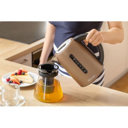 Sencor - Bouilloire à thermorégulation 1,7 l 2150W/230V marron