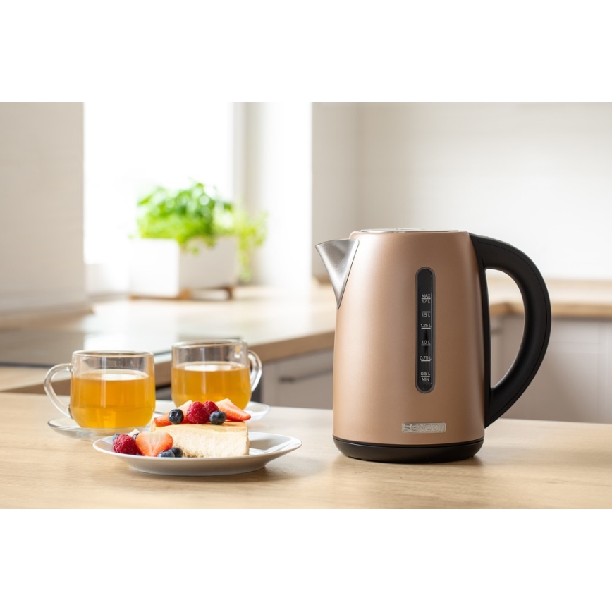 Sencor - Bouilloire à thermorégulation 1,7 l 2150W/230V marron