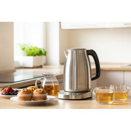 Sencor - Bouilloire à thermorégulation 1,7 l 2200W/230V acier inoxydable