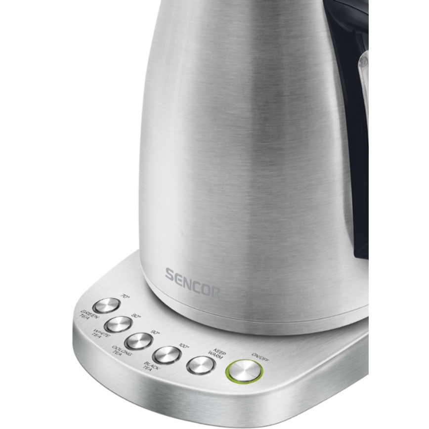 Sencor - Bouilloire à thermorégulation 1,7 l 2200W/230V acier inoxydable