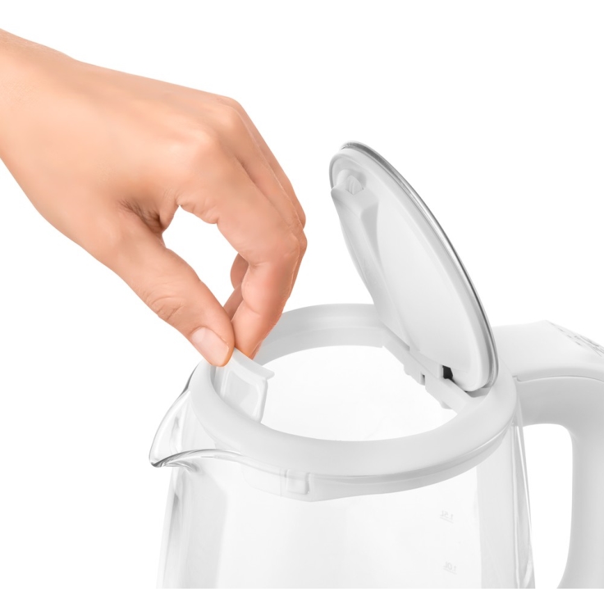 Sencor - Bouilloire à thermorégulation avec rétro-éclairage LED 2 l 2200W/230V blanche