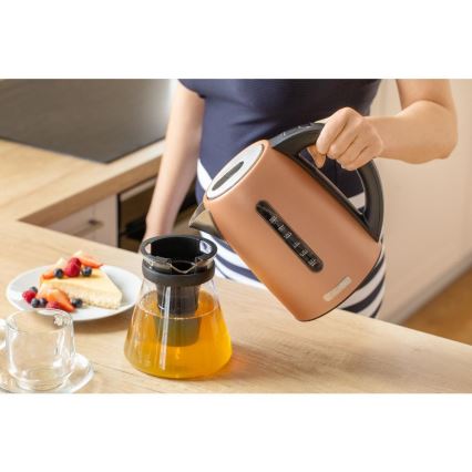 Sencor - Bouilloire électrique à chauffe rapide avec régulation de la température 1,7 l 2150W/230V cuivrée