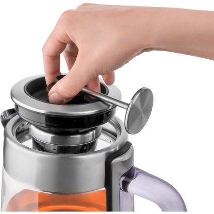 Sencor - Bouilloire électrique à ébullition rapide avec réglage de la température 1,5 l 1500W/230V en acier inoxydable