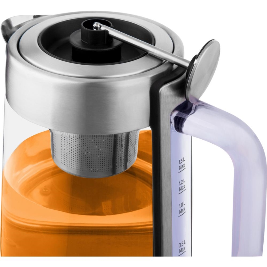 Sencor - Bouilloire électrique à ébullition rapide avec réglage de la température 1,5 l 1500W/230V en acier inoxydable