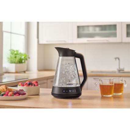 Sencor - Bouilloire électrique à réglage de température 1,5 l 2150 W/230 V noire/or rose