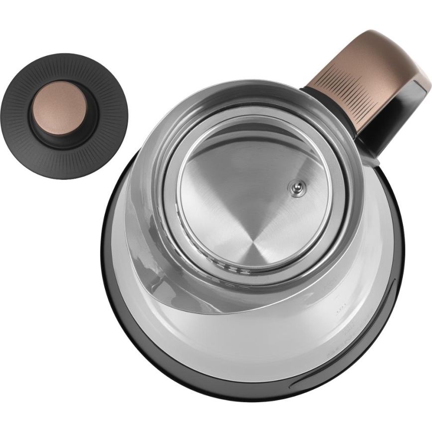 Sencor - Bouilloire électrique à réglage de température 1,5 l 2150 W/230 V noire/or rose