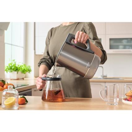 Sencor - Bouilloire électrique à régulation de la température, 1,7 l, 1800 W/230 V, acier inoxydable