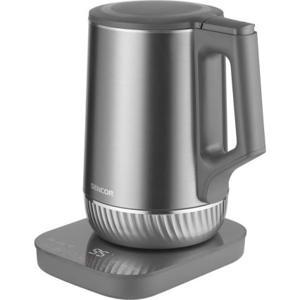 Sencor - Bouilloire électrique à régulation de la température, 1,7 l, 1800 W/230 V, acier inoxydable