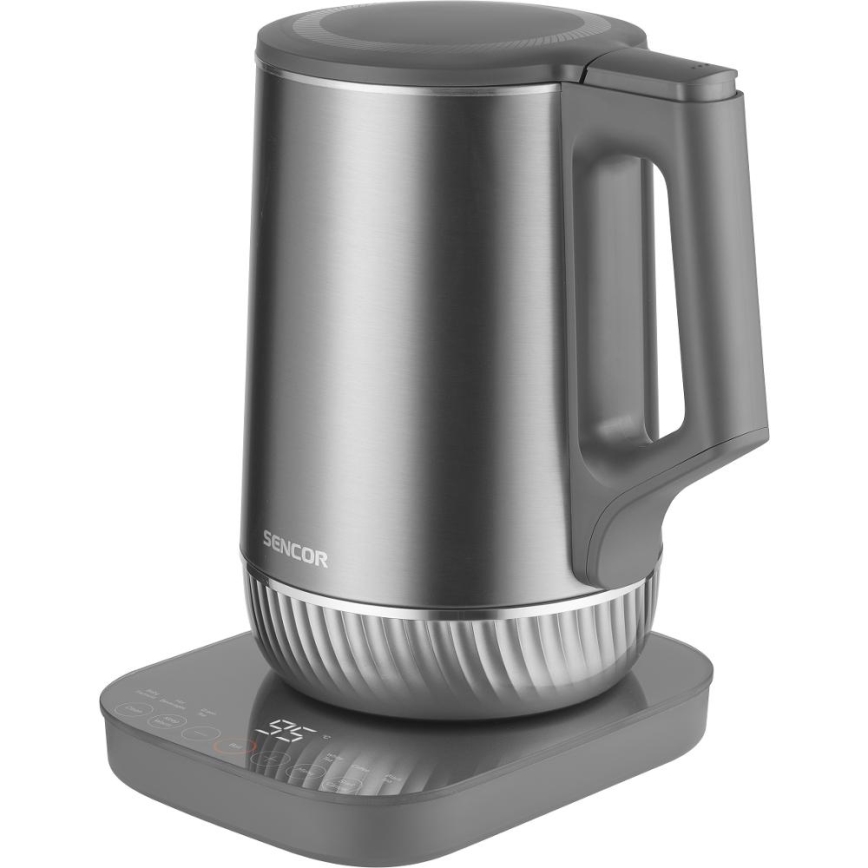 Sencor - Bouilloire électrique à régulation de la température, 1,7 l, 1800 W/230 V, acier inoxydable