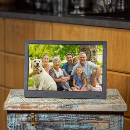 Sencor - Cadre photo numérique 13,3 avec haut-parleur 230V anthracite + télécommande