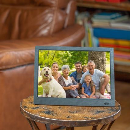 Sencor - Cadre photo numérique 13,3 avec haut-parleur 230V anthracite + télécommande