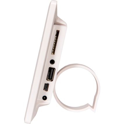 Sencor - Cadre photo numérique 7 avec haut-parleur 230V blanc + télécommande