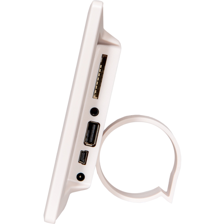 Sencor - Cadre photo numérique 7 avec haut-parleur 230V blanc + télécommande