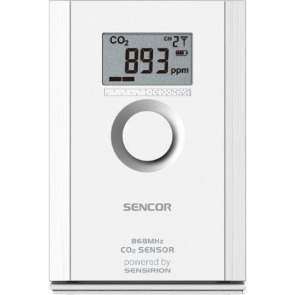 Sencor - Capteur sans fil de dioxyde de carbone 5V/3xAA 2000 mAh