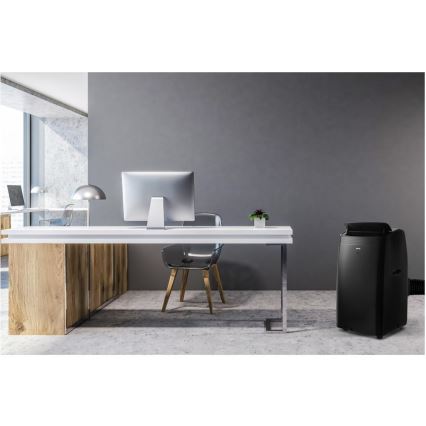 Sencor - Climatiseur mobile intelligent 4 en 1 avec accessoires complets 900W/230V 9000 BTU Wi-Fi noir + télécommande