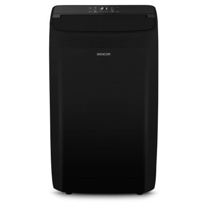 Sencor - Climatiseur mobile intelligent 4 en 1 avec accessoires complets 900W/230V 9000 BTU Wi-Fi noir + télécommande