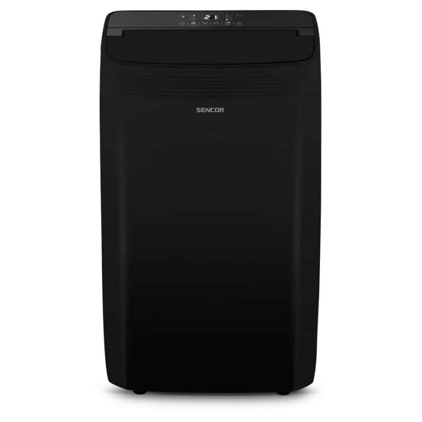 Sencor - Climatiseur mobile intelligent 4 en 1 avec accessoires complets 900W/230V 9000 BTU Wi-Fi noir + télécommande