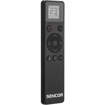 Sencor - Climatiseur mobile intelligent 4 en 1 avec accessoires complets 900W/230V 9000 BTU Wi-Fi noir + télécommande
