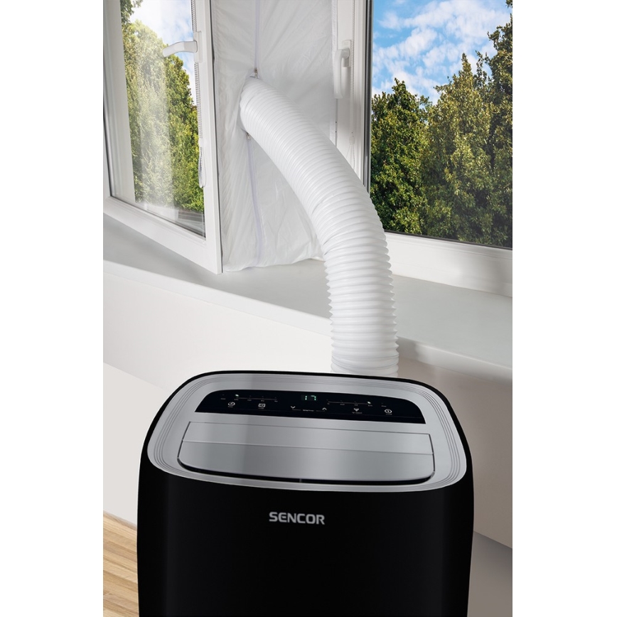 Sencor - Climatisation mobile avec écran LED 3en1 1000W/230V 9000 BTU noire + télécommande