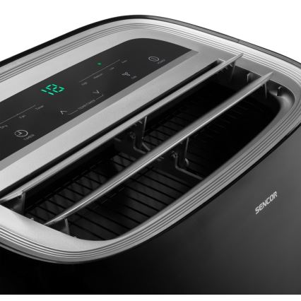 Sencor - Climatisation mobile avec écran LED 3en1 1000W/230V 9000 BTU noire + télécommande