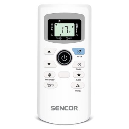 Sencor - Climatisation mobile avec écran LED 3en1 1000W/230V 9000 BTU noire + télécommande