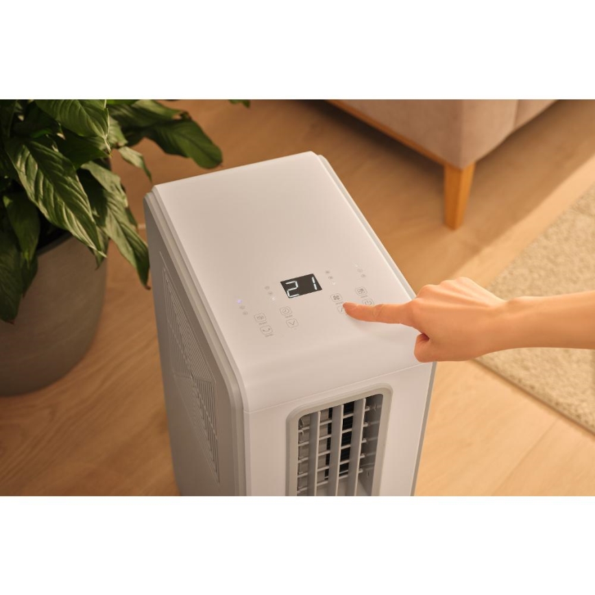 Sencor - Climatiseur mobile 4 en 1 200W/230V 1800 BTU blanc + télécommande