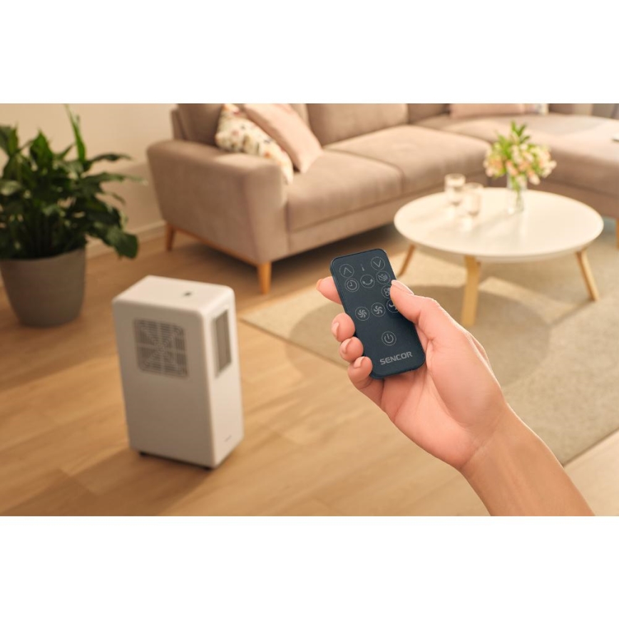 Sencor - Climatiseur mobile 4 en 1 200W/230V 1800 BTU blanc + télécommande