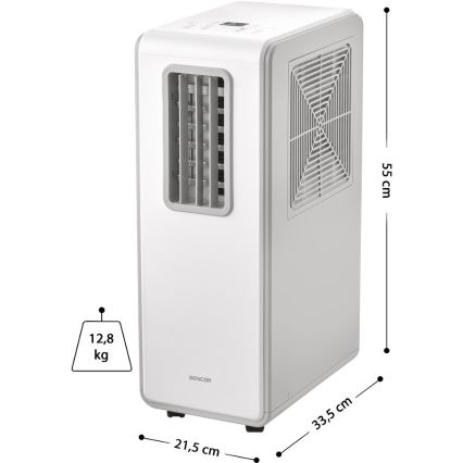 Sencor - Climatiseur mobile 4 en 1 200W/230V 1800 BTU blanc + télécommande
