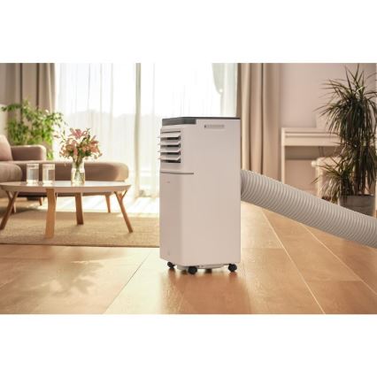 Sencor - Climatiseur mobile connecté 3 en 1, livré avec l'ensemble des accessoires, 760 W/230 V, 7000 BTU, Wi-Fi, blanc + télécommande