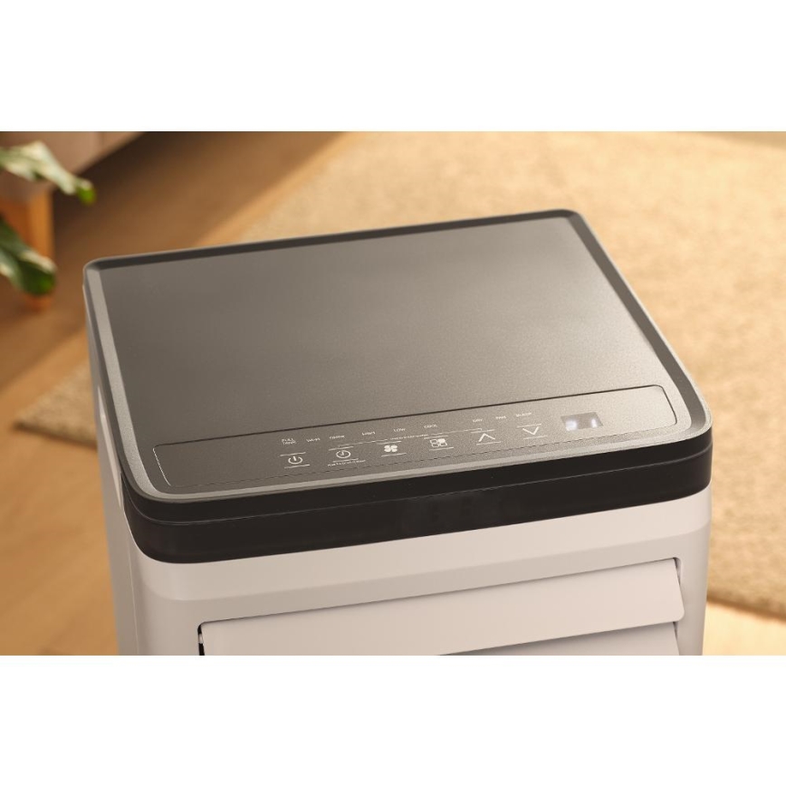 Sencor - Climatiseur mobile connecté 3 en 1, livré avec l'ensemble des accessoires, 760 W/230 V, 7000 BTU, Wi-Fi, blanc + télécommande