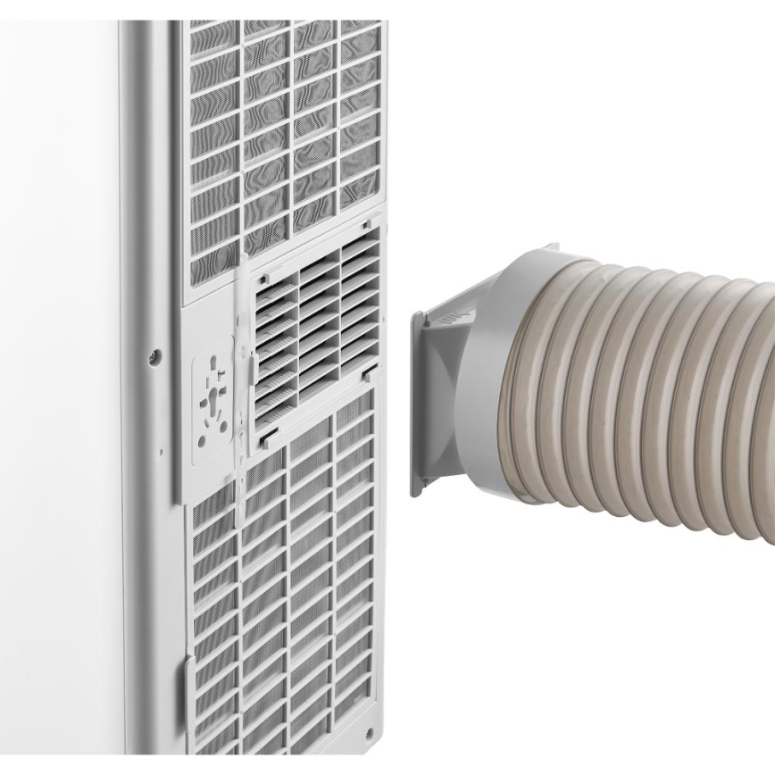 Sencor - Climatiseur mobile connecté 3 en 1, livré avec l'ensemble des accessoires, 760 W/230 V, 7000 BTU, Wi-Fi, blanc + télécommande
