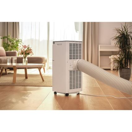 Sencor - Climatiseur mobile connecté 3 en 1 livré avec l'ensemble complet d'accessoires 815W/230V 8000 BTU Wi-Fi blanc + télécommande
