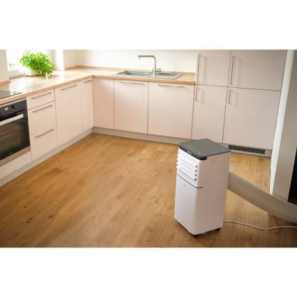 Sencor - Climatiseur mobile connecté 3 en 1 livré avec l'ensemble complet d'accessoires 815W/230V 8000 BTU Wi-Fi blanc + télécommande