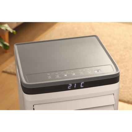 Sencor - Climatiseur mobile connecté 3 en 1 livré avec l'ensemble complet d'accessoires 815W/230V 8000 BTU Wi-Fi blanc + télécommande