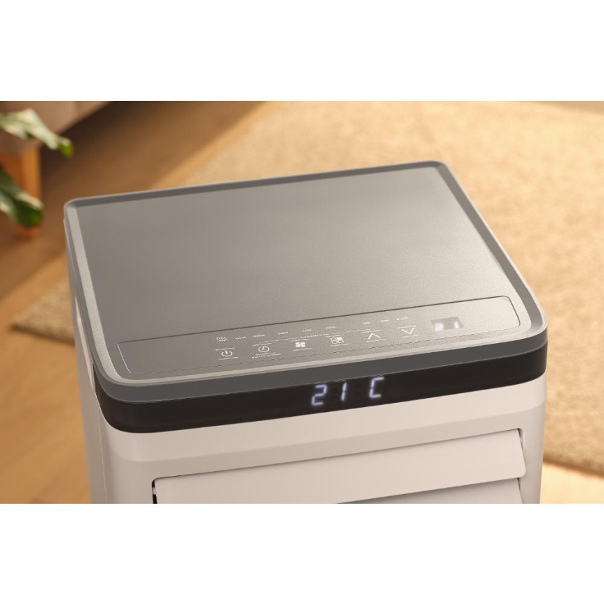 Sencor - Climatiseur mobile connecté 3 en 1 livré avec l'ensemble complet d'accessoires 815W/230V 8000 BTU Wi-Fi blanc + télécommande